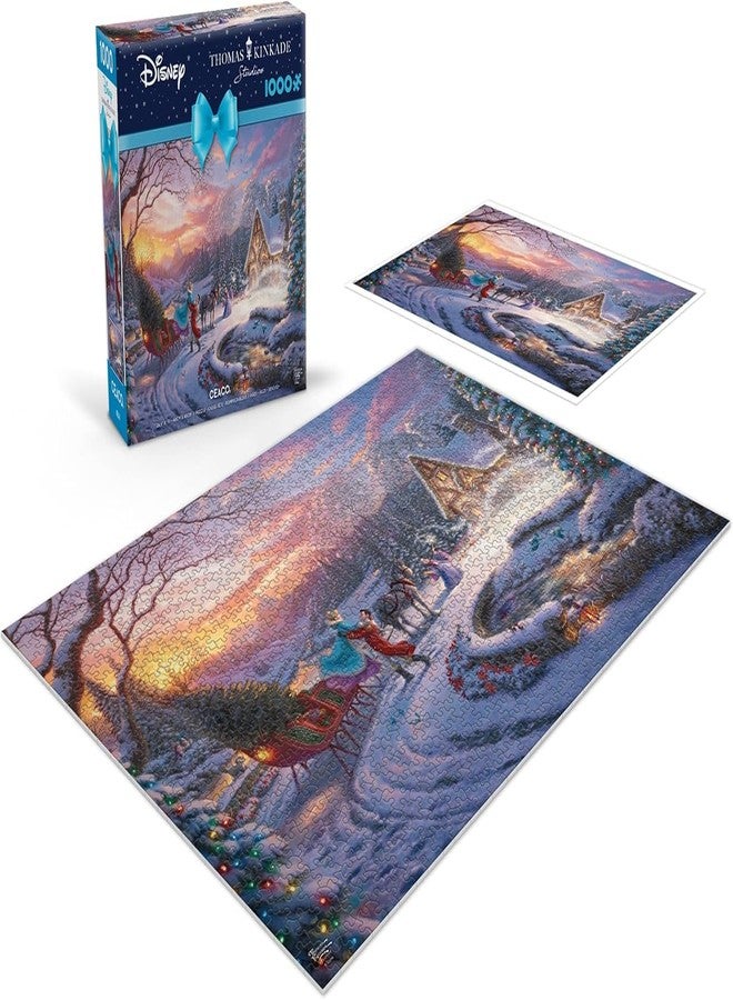 Ceaco - Thomas Kinkade - Disney - Holiday - Cinderella Bringing Home The Tree - 1000 Piece Jigsaw Puzzle - Image 4